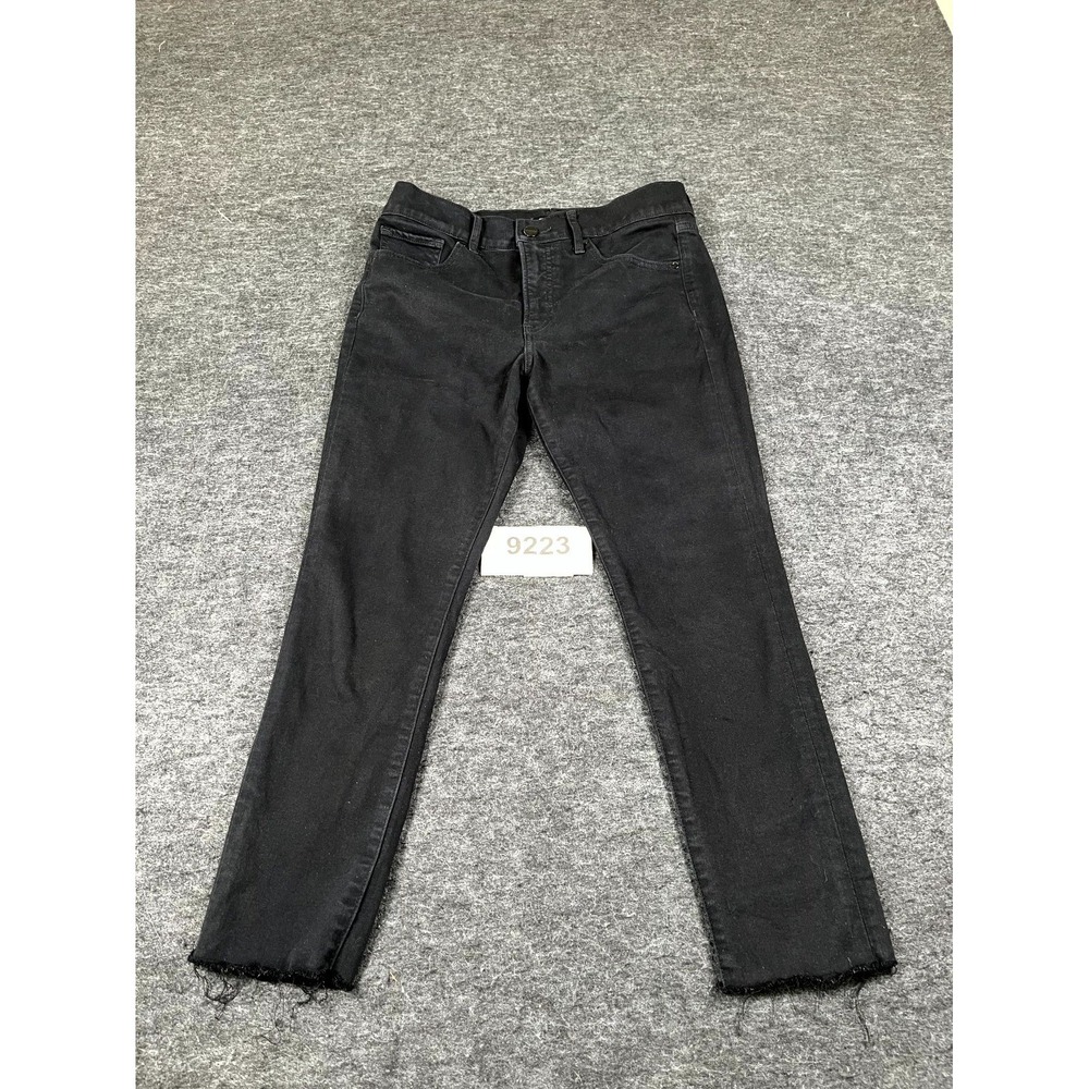 Express Mid Rise Skinny Jeans Womens 6R Black Denim Cotton Stretch Dark Wash